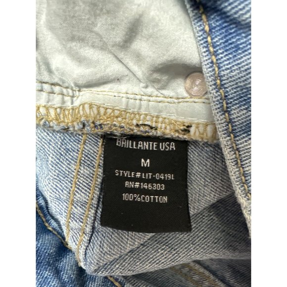 Forever 21 Shorts Womens Medium Medium Wash Blue Denim Distressed Cutoff - Picture 5 of 8